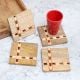 Modern Wooden Coasters for Decoration - Pack of 4